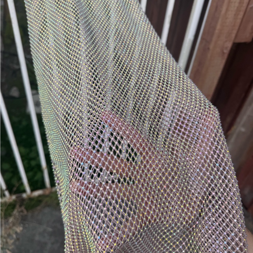 Zara Iridescent Mesh Sleeveless Dress - Picture 2 of 2